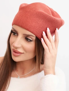 Dámska čiapka klasická hladká K420 hrdzavá