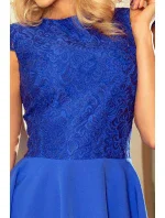 Dámske spoločenské šaty NUMOCO krajkové modré - Modrá / XL - Numoco Dámske spoločenské šaty NUMOCO krajkové modré - Modrá / XL - Numoco