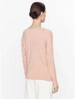 Dámsky pyžamový top L/S CURVE NECK 000QS7006E FSR make-up - Calvin Klein Dámsky pyžamový top L/S CURVE NECK 000QS7006E FSR make-up - Calvin Klein