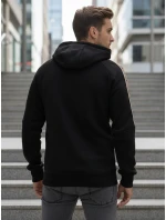 Pánska mikina s kapucňou čierna FashionStreet BX5941 Pánska mikina s kapucňou čierna FashionStreet BX5941