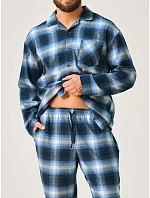 Pyžamo Key MNS 432 B26, dĺžka/šírka 3XL–4XL, na zapínanie Pyžamo Key MNS 432 B26, dĺžka/šírka 3XL–4XL, na zapínanie