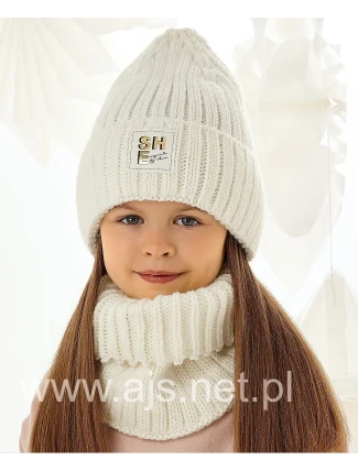 AJS 48-393 Dievčenská čiapka+rúrka/komfortná súprava