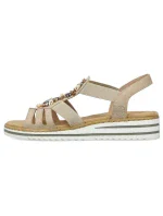 Pohodlné sandále Rieker W RKR680 beige Pohodlné sandále Rieker W RKR680 beige