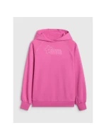 Dievčenská mikina bez prúžkov s kapucňou 4F 4FJRAW25TSWSF2439-54S