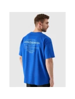 Pánske tričko oversize s potlačou 4F 4FRSS24TTSHM2535-36S