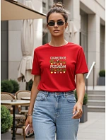 Dámske tričko s potlačou Niekedy to trochu preháňam červená FashionStreet NX5037RY Dámske tričko s potlačou Niekedy to trochu preháňam červená FashionStreet NX5037RY