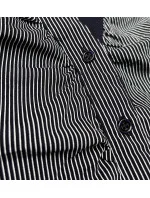 Tmavomodrá dámska nadrobno pruhovaná košeľa (SSY2026) Tmavomodrá dámska nadrobno pruhovaná košeľa (SSY2026)