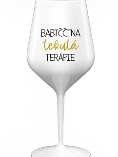 BABY'S FLUID THERAPY - biely nerozbitný pohár na víno 470 ml