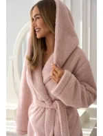 Dámsky krátky župan HEAVEN 2555 Powder Pink - L&L Lamp Dámsky krátky župan HEAVEN 2555 Powder Pink - L&L Lamp