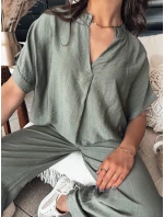 Dámska blúzka NAMAYAS khaki FashionStreet RY2605