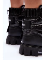 Wysokie Śniegowce Damskie Ocieplane Czarne Freoc