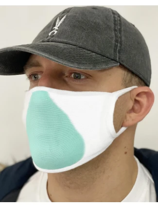 Strieborná iontová maska bielo-oranžová sada 5 kusov - VMP