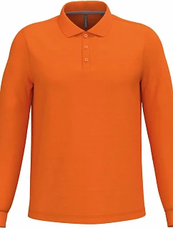 Kariban K 243 Pánske polo s dlhým rukávom z piké 20.K243 oranžové