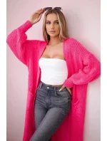 Sveter dlhý sveter ružový neónový