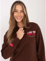 Mikina D10608BC02568J tmavohnedá