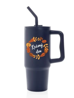 KRÁSNÝ DEN (PODZIM) - modrý cestovní termohrnek 900 ml  