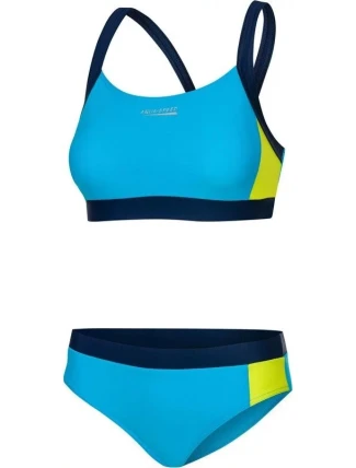 Dámske plavky Naomi 284 Blue/Navy Blue/Yellow - AQUA SPEED
