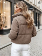Dámska zimná bunda krátka alpaka CELESTIAL camel FashionStreet TY4482z