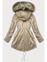 Dámska zimná bunda s kapucňou Bear Beige (7602BIG) Dámska zimná bunda s kapucňou Bear Beige (7602BIG)