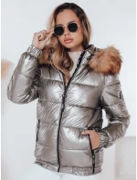 Dámska zimná bunda s kapucňou MELANI tmavosivá FashionStreet TY4486