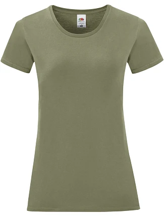 Fruit of the Loom Lady-Fit Iconic 150 T Dámske tričko 16.1432 classic olive Fruit of the Loom Lady-Fit Iconic 150 T Dámske tričko 16.1432 classic olive