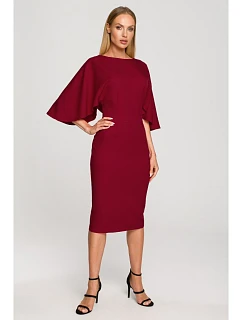 Šaty M700 s kimono rukávmi – vínové