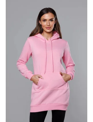 Ružová dámska klokanie mikina (YS10003-20)