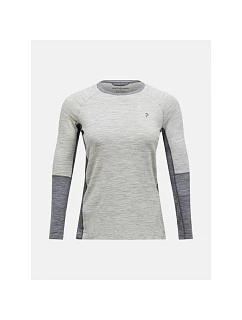 Termotriko PEAK PERFORMANCE Magic Crew Wool-blend Baselayer Women, sivé