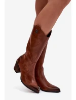 Kožený vyhrievaný podpätok Zazoo 70155 Brown Kožený vyhrievaný podpätok Zazoo 70155 Brown