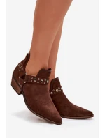 Dámské kotníkové boty s výřezy a pásky Vannessae