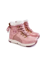 Dziecięce Ocieplane Botki Na Suwak Big Star KK374177 Różowe