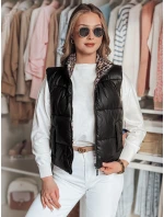 Dámska krátka obojstranná vesta CHIPUFF čierna FashionStreet TY4822 Dámska krátka obojstranná vesta CHIPUFF čierna FashionStreet TY4822
