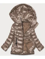 Prešívaná bunda v kakaovej farbe pre prechodné obdobie (BR9790-12)