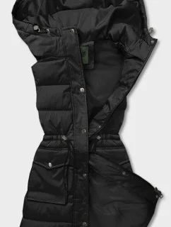 Čierna dámska vesta s kapucňou (CAN-860)