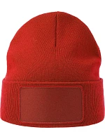 Atlantis Headwear Wind-S Patch Pletená čiapka s nášivkou 33.0293 červená
