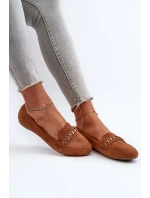 Lesklé dámske mokasíny s retiazkou Camel Aredilla