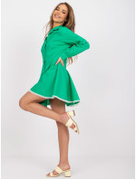 Adriannine zelené šaty na gombíky