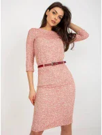 Dámska sukňa LK SD 506490.31 Červená s béžovou - FPrice Dámska sukňa LK SD 506490.31 Červená s béžovou - FPrice