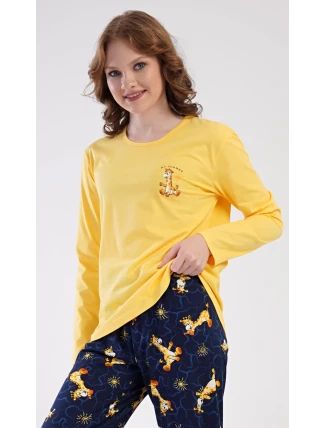 Dámske dlhé pyžamo Žirafy Dámske dlhé pyžamo Žirafy