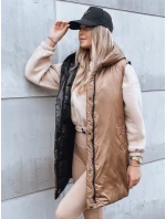 Dámska dlhá prešívaná zimná vesta NOMADNECTAR čierna FashionStreet TY3843