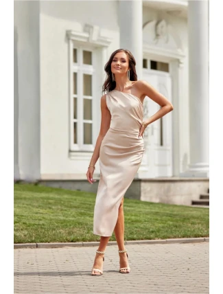 Večerné šaty SUK0411 zlaté - Roco Fashion