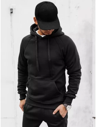Pánska mikina s kapucňou čierna FashionStreet BX5559 Pánska mikina s kapucňou čierna FashionStreet BX5559
