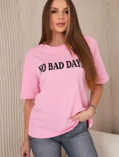 Bavlnená blúzka No Bad Days svetlo ružová