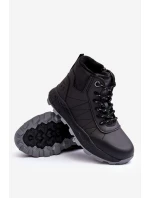 Buty Trekkingowe Trapery Ocieplane Dziecięce Czarne Big Star MM374203