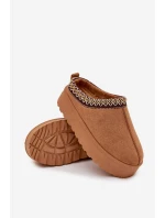 Dětské juniorská sněhule s výšivkou na platformě Camel Jolisse