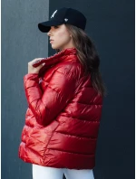 Dámska prešívaná prechodná bunda DELSY červená FashionStreet TY4417 Dámska prešívaná prechodná bunda DELSY červená FashionStreet TY4417