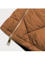 Dámska obojstranná zimná bunda black-caramel (m-210a5)