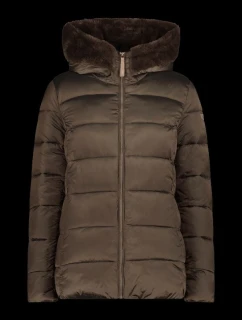 Dámska zimná bunda CMP s kapucňou športová zateplená hnedá (34K0036F/P981)