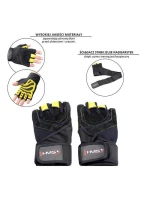 Rukavice do posilňovne čierna/žltá HMS RST01 r.M Rukavice do posilňovne čierna/žltá HMS RST01 r.M