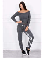 Súprava s dvojitými pruhmi grafit